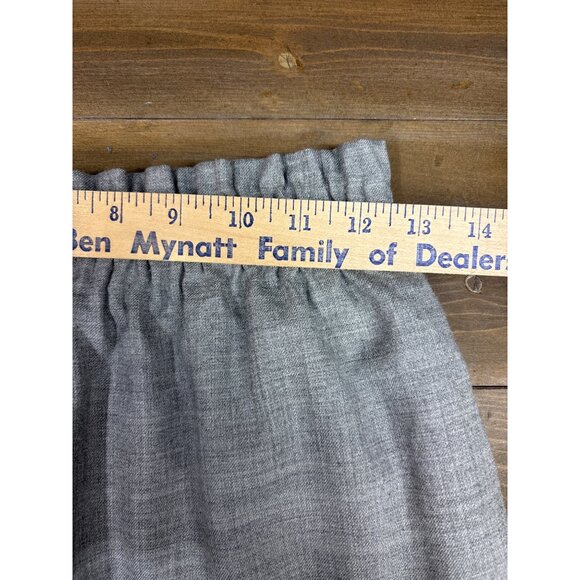 J.Crew Womens Gray Elastic Waist Skirt Size 0 Wool Blend Lined Knee Length - Picture 7 of 7